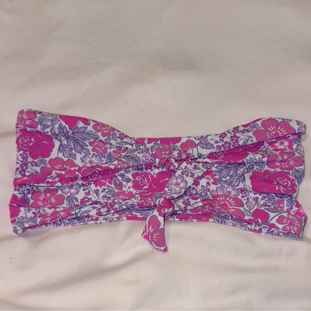 Beach Bunny Bandeau Bikini Swim Top, Adjustable Tie Straps, S
$59 $105